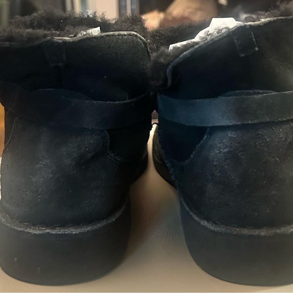 Black Suede Ankle Boots - Picture 3 of 4